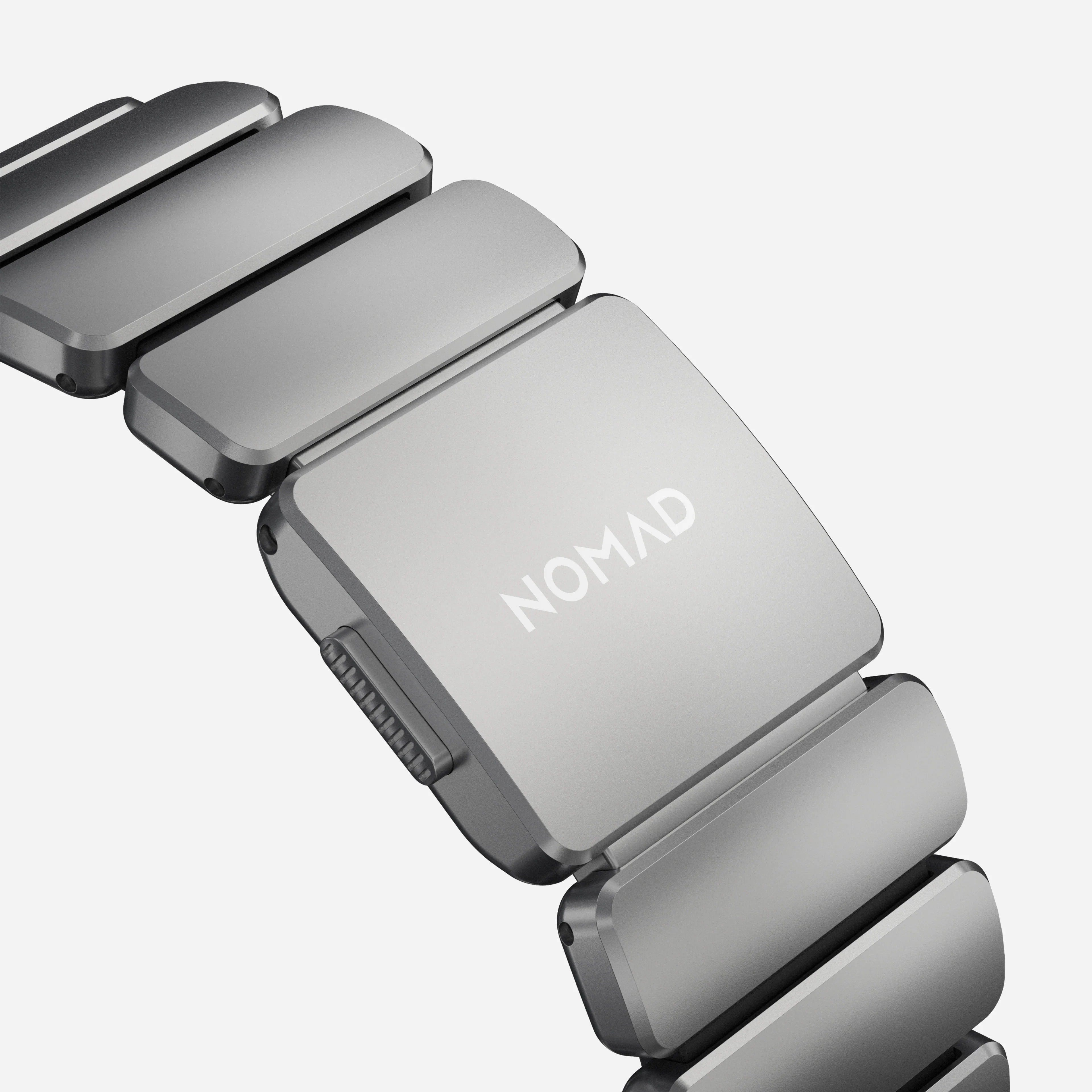 Nomad Stratos Titanium Apple Watch Ultra 1 - 3 / 42-49mm / Series 1-11 & SE - Natural Titanium / Black