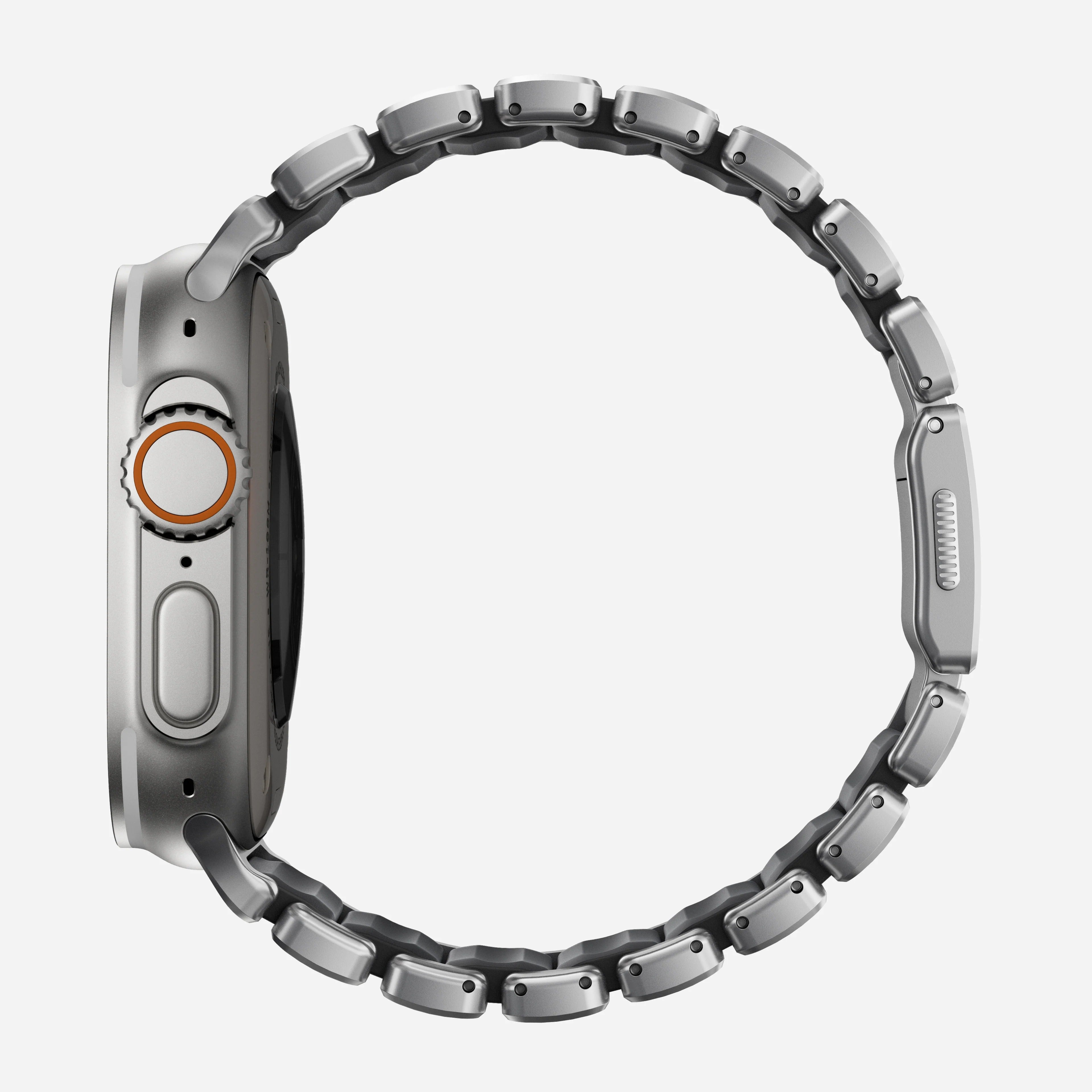 Nomad Stratos Titanium Apple Watch Ultra 1 - 3 / 42-49mm / Series 1-11 & SE - Natural Titanium / Black