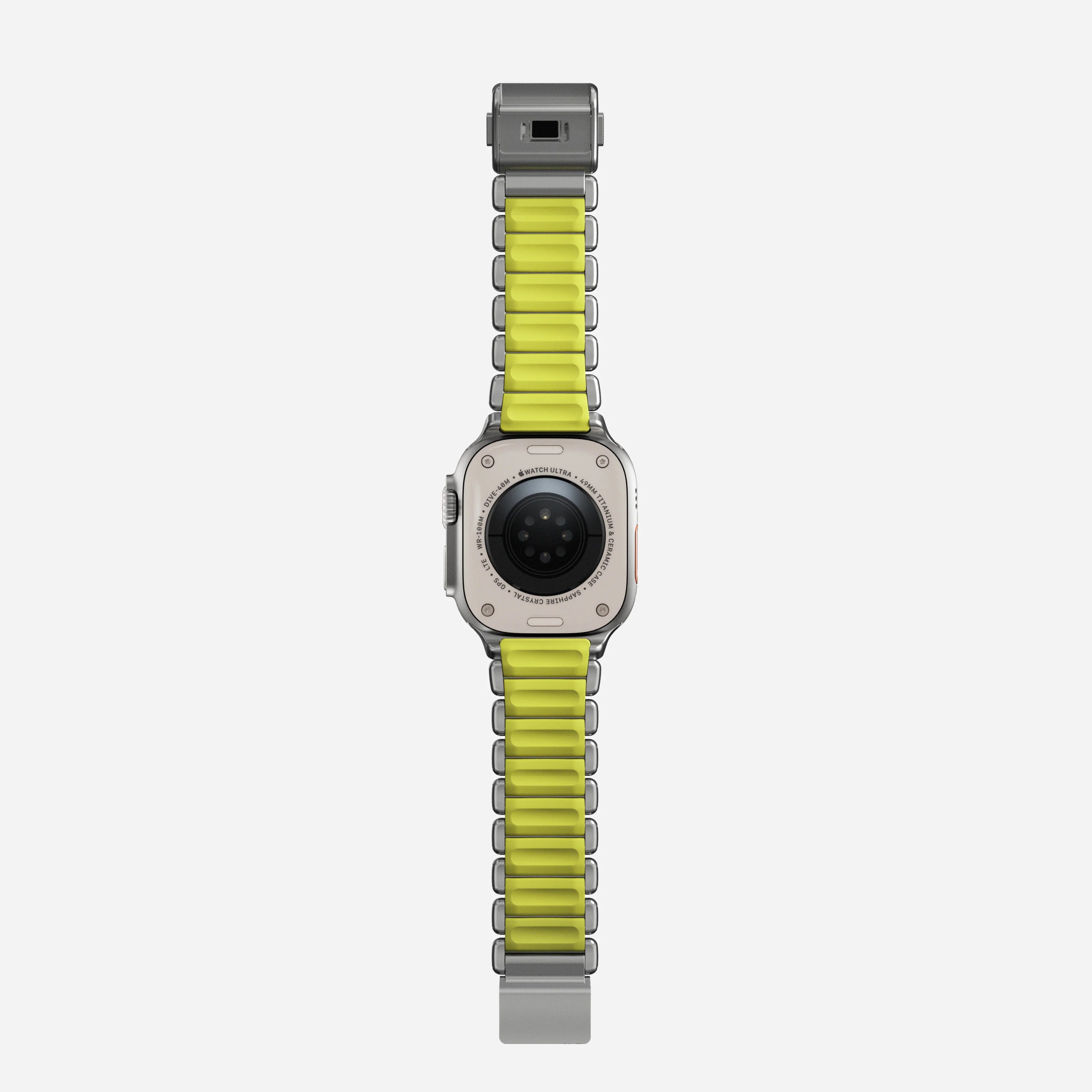 Nomad Stratos Titanium Apple Watch Ultra 1 - 3 / 42-49mm / Series 1-11 & SE - Natural / Volt