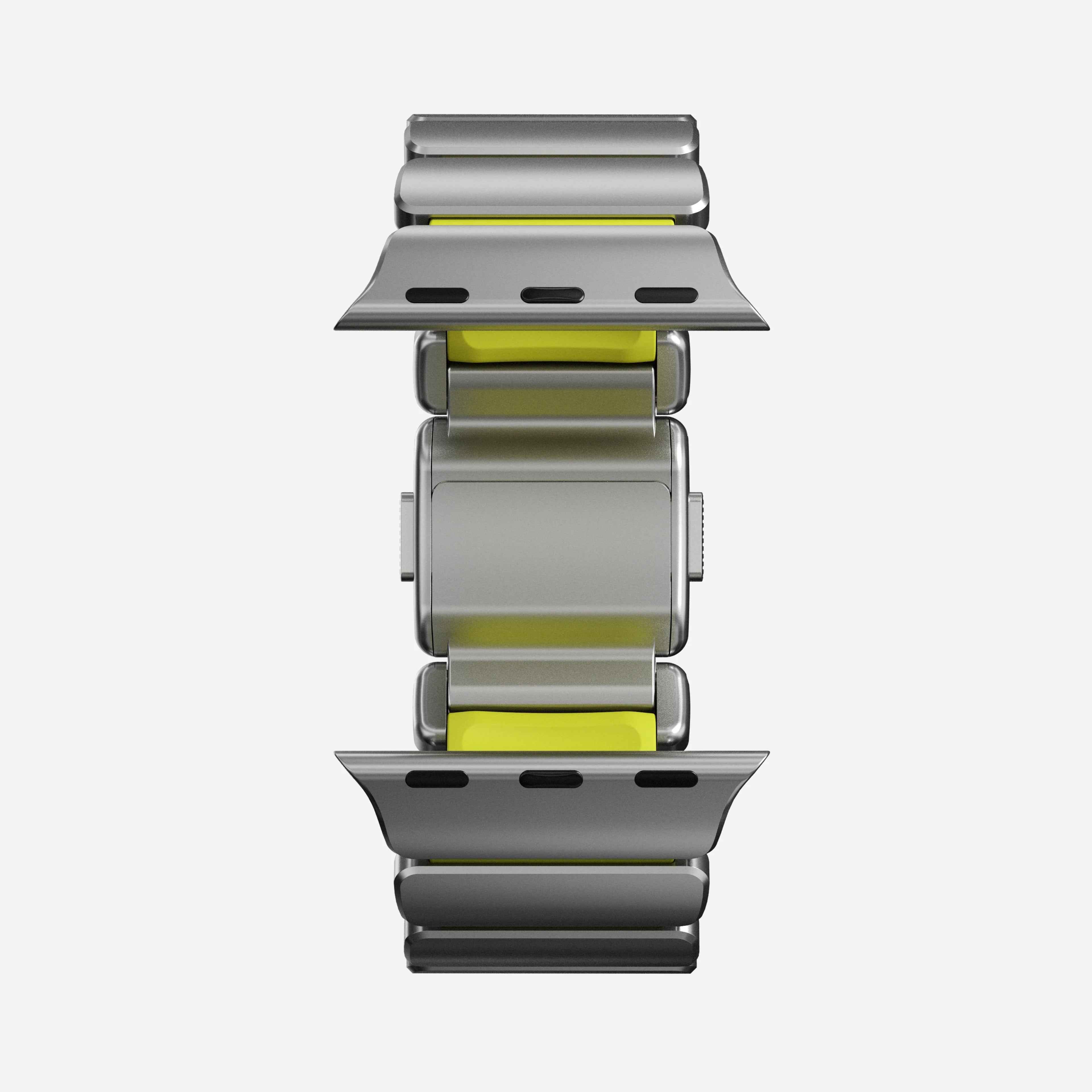 Nomad Stratos Titanium Apple Watch Ultra 1 - 3 / 42-49mm / Series 1-11 & SE - Natural / Volt