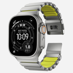 Nomad Stratos Titanium Apple Watch Ultra 1 - 3 / 42-49mm / Series 1-11 & SE - Natural / Volt