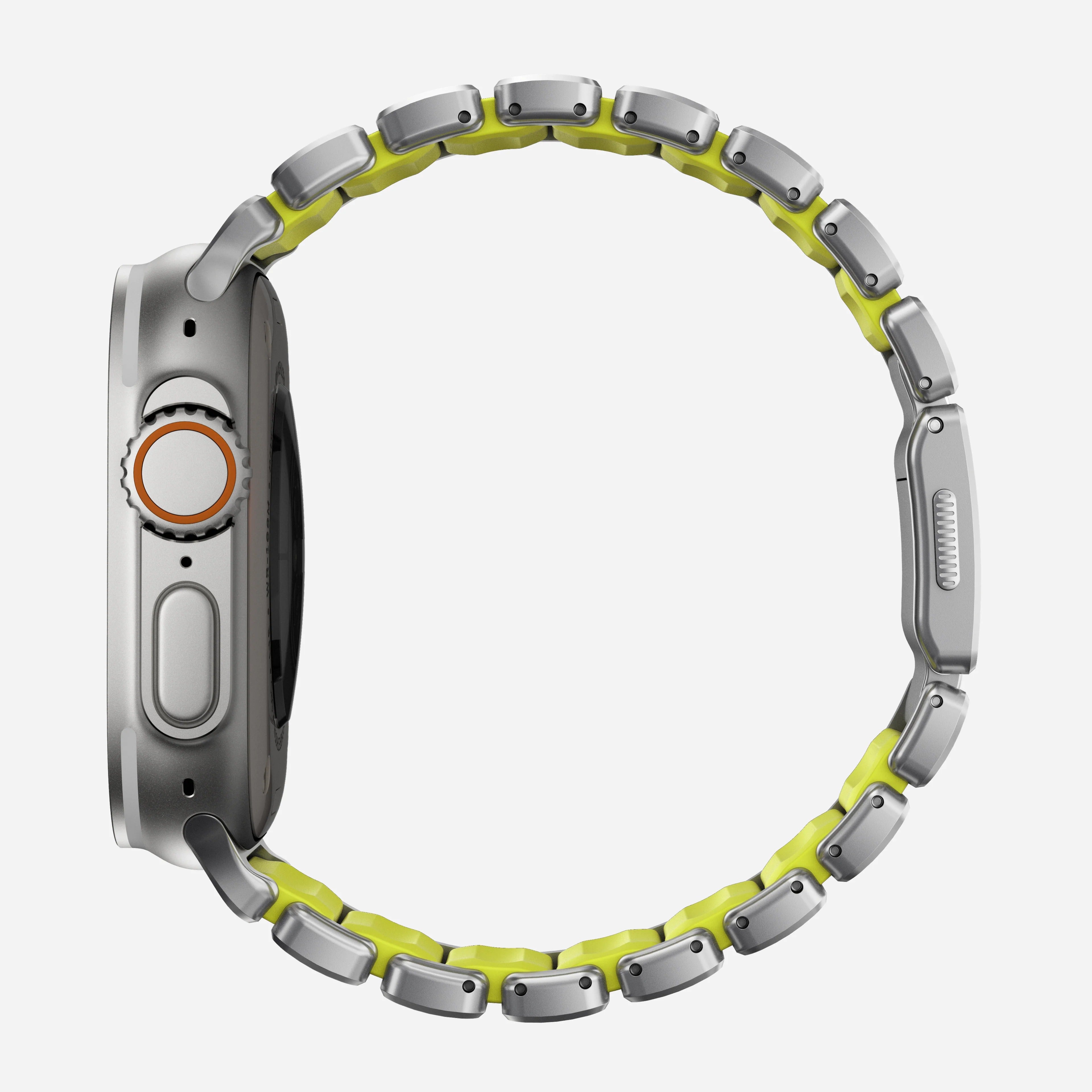 Nomad Stratos Titanium Apple Watch Ultra 1 - 3 / 42-49mm / Series 1-11 & SE - Natural / Volt