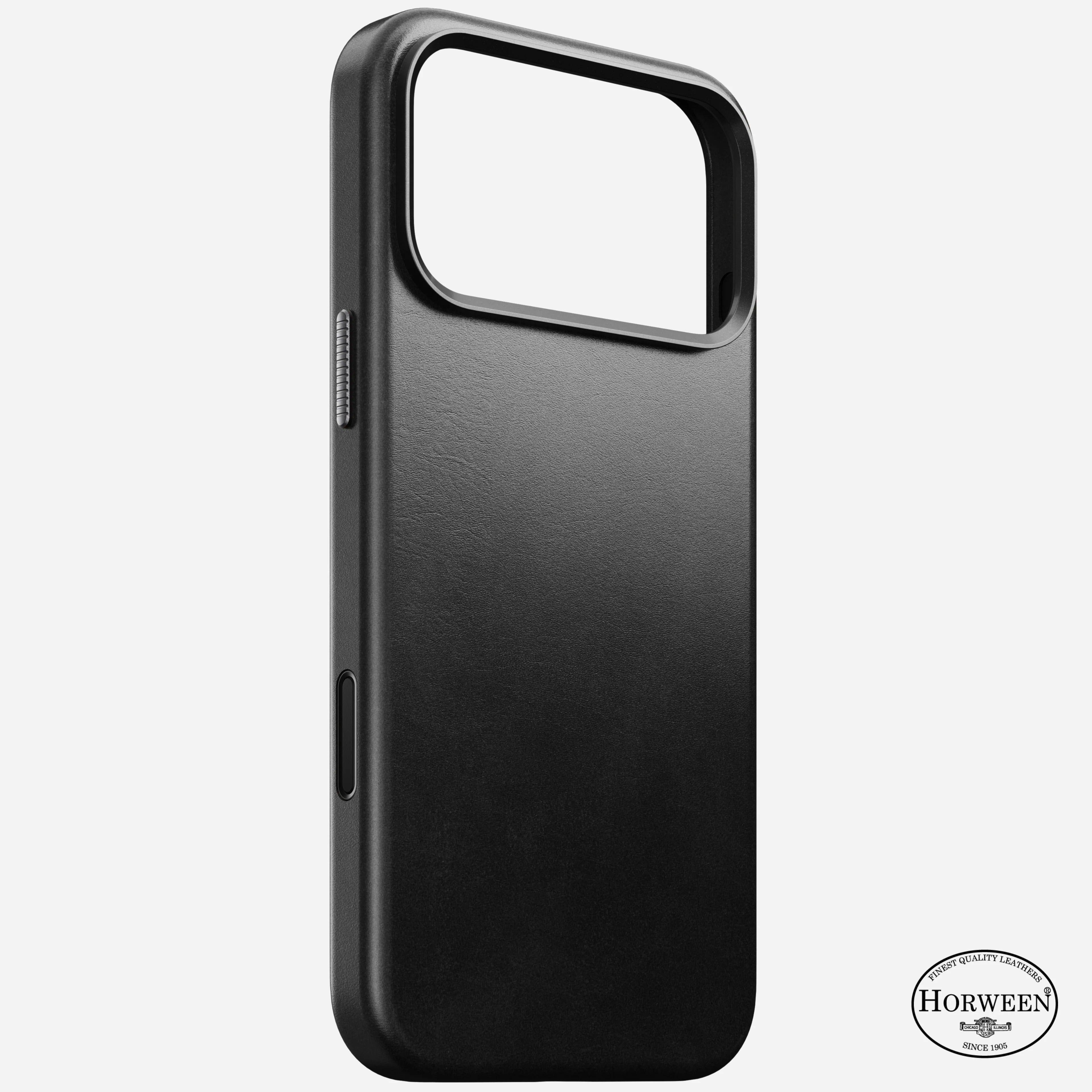nomad horween case for iphone 17 pro max black magnetic charging