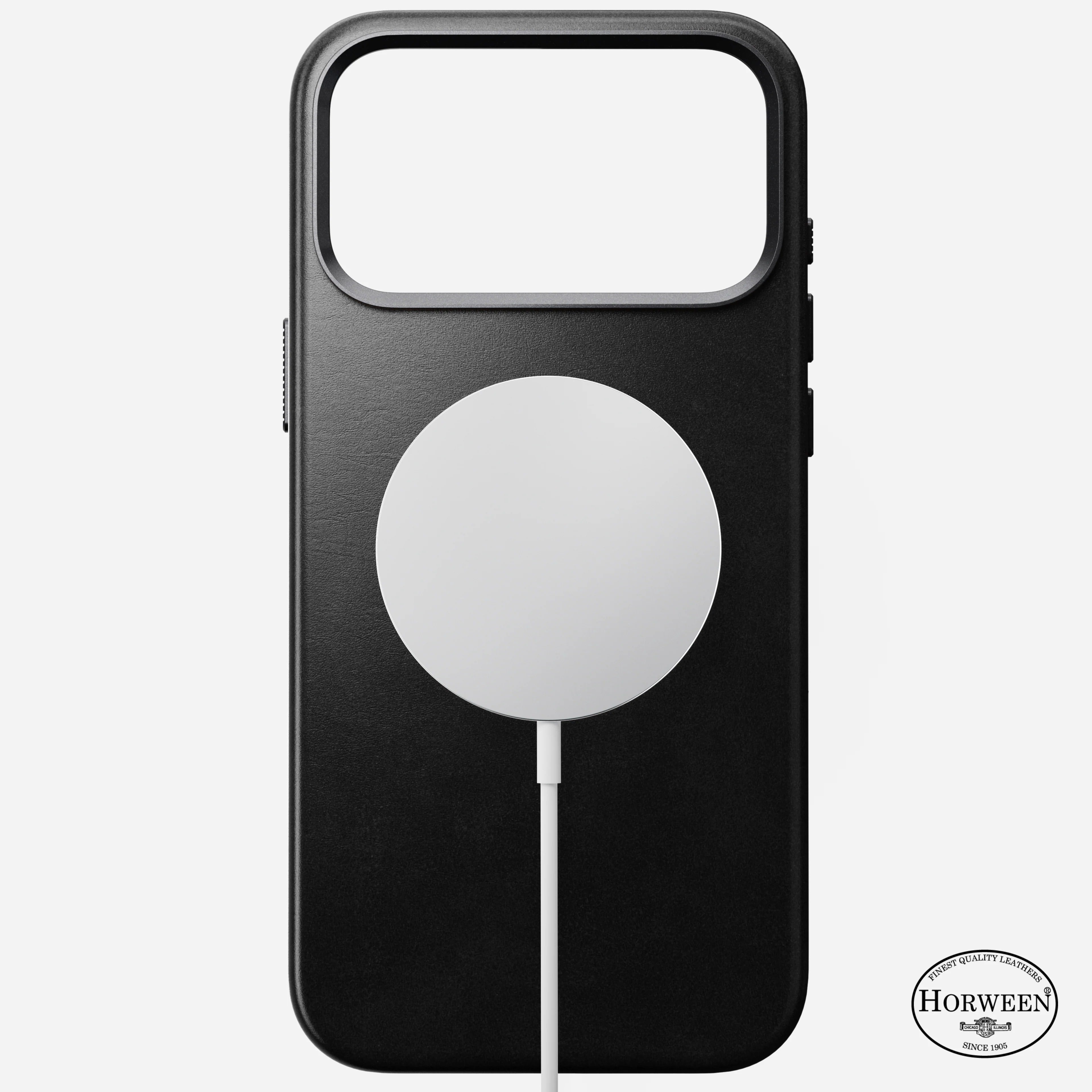 nomad horween case for iphone 17 pro black side profile