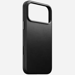 nomad leather case for iphone 17 pro max black front view
