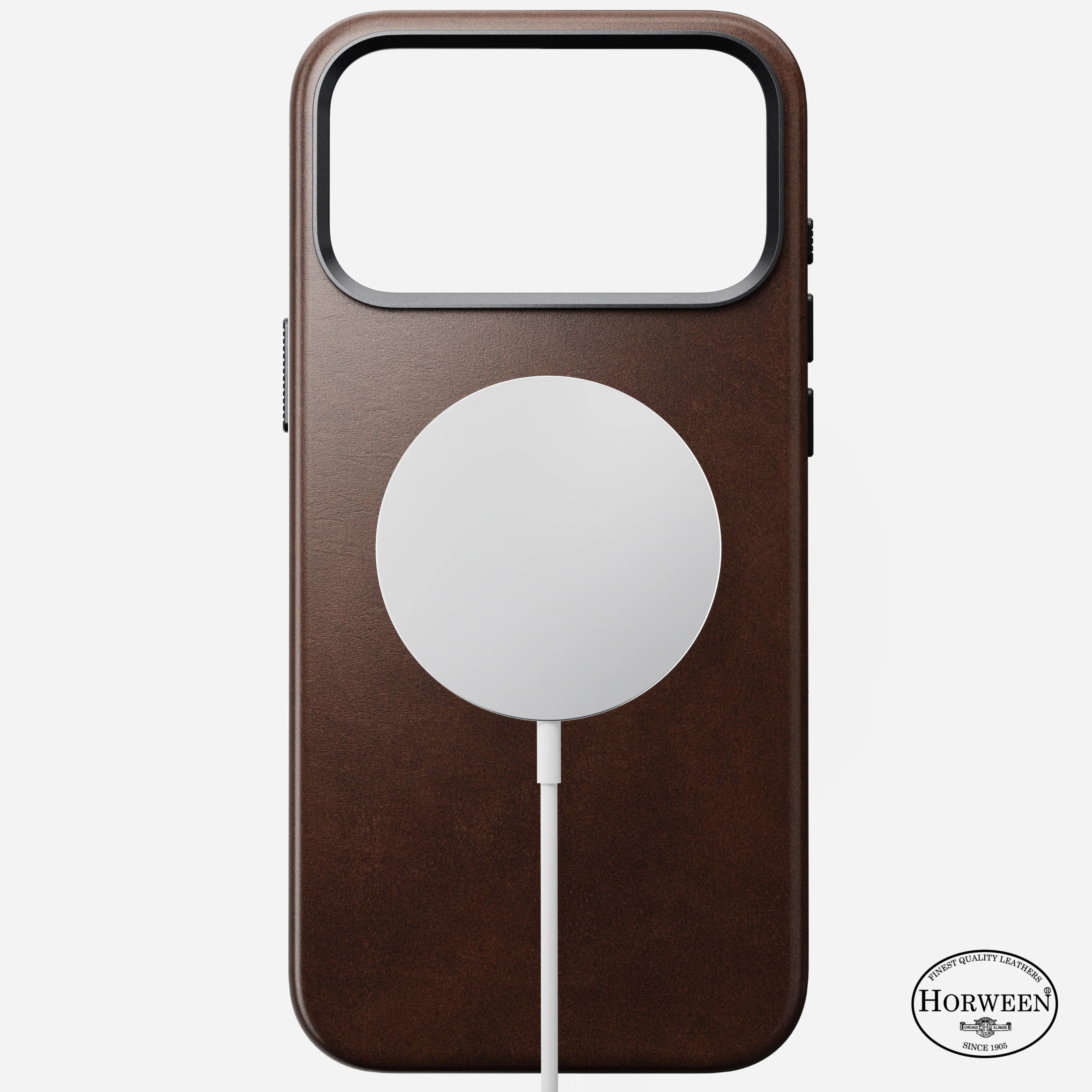 nomad horween case for iphone 17 pro max rustic brown back protection