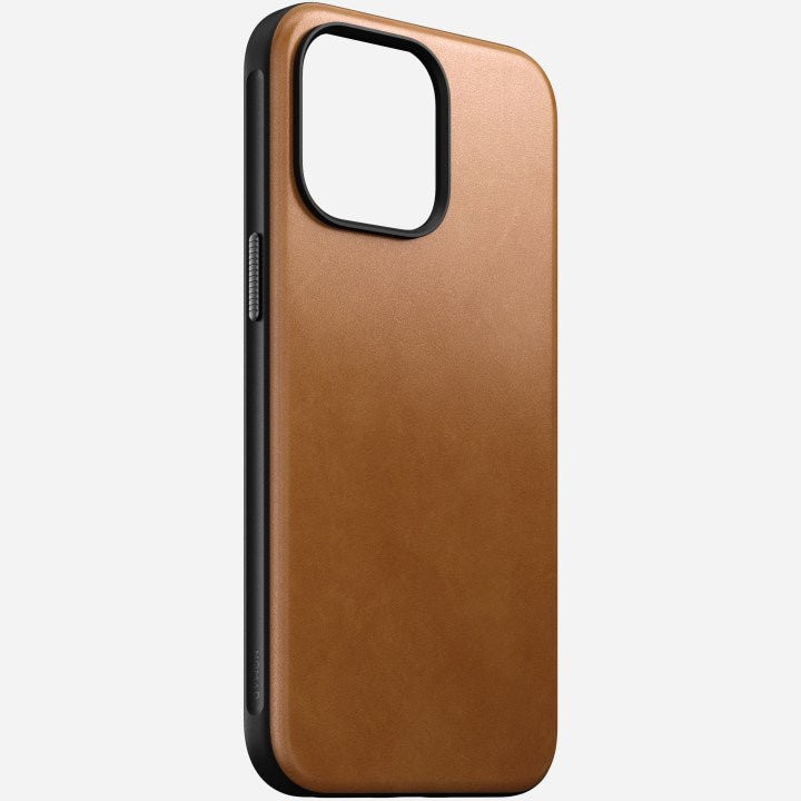 Nomad Modern Leather Case w/ Nomad Leather for iPhone 15 Pro Max - English Tan