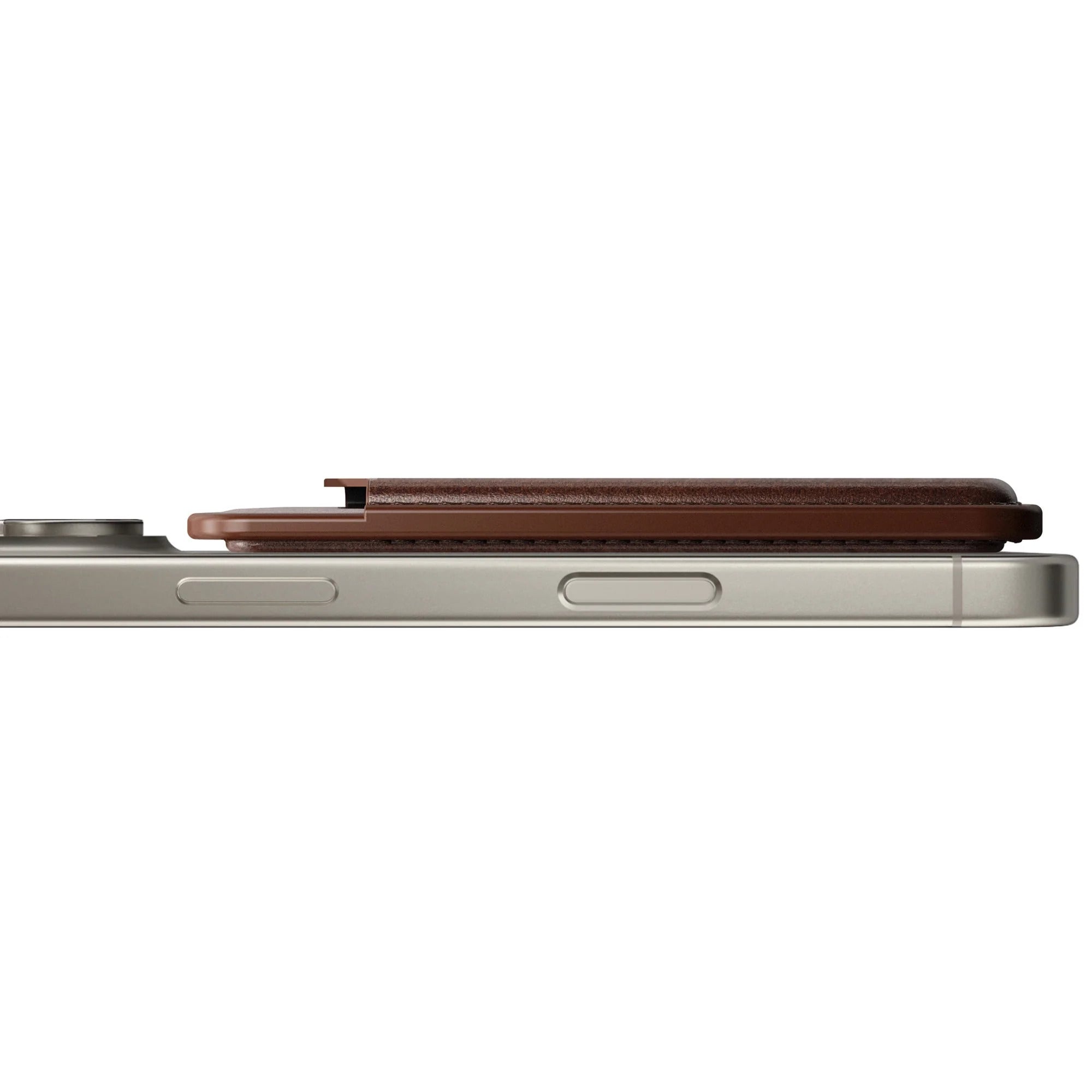 Nomad Leather Magsafe Wallet with Find My Tracking - Brown