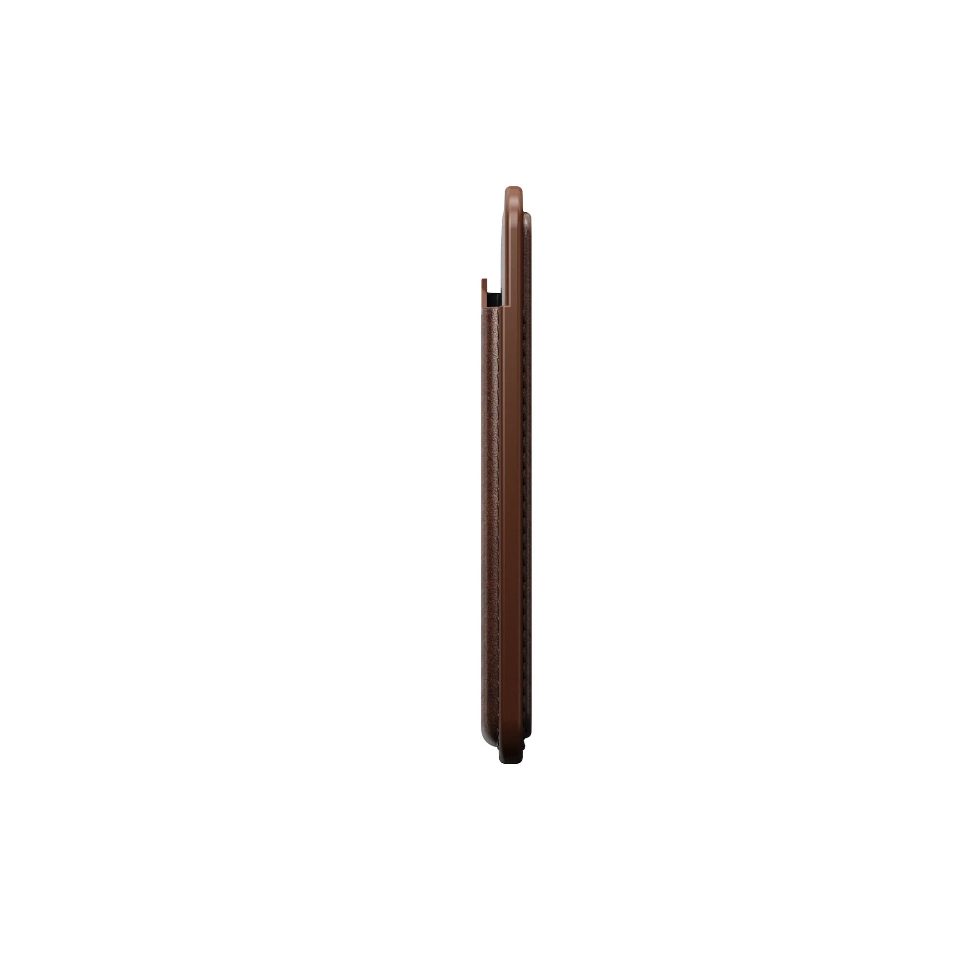 Nomad Leather Magsafe Wallet with Find My Tracking - Brown