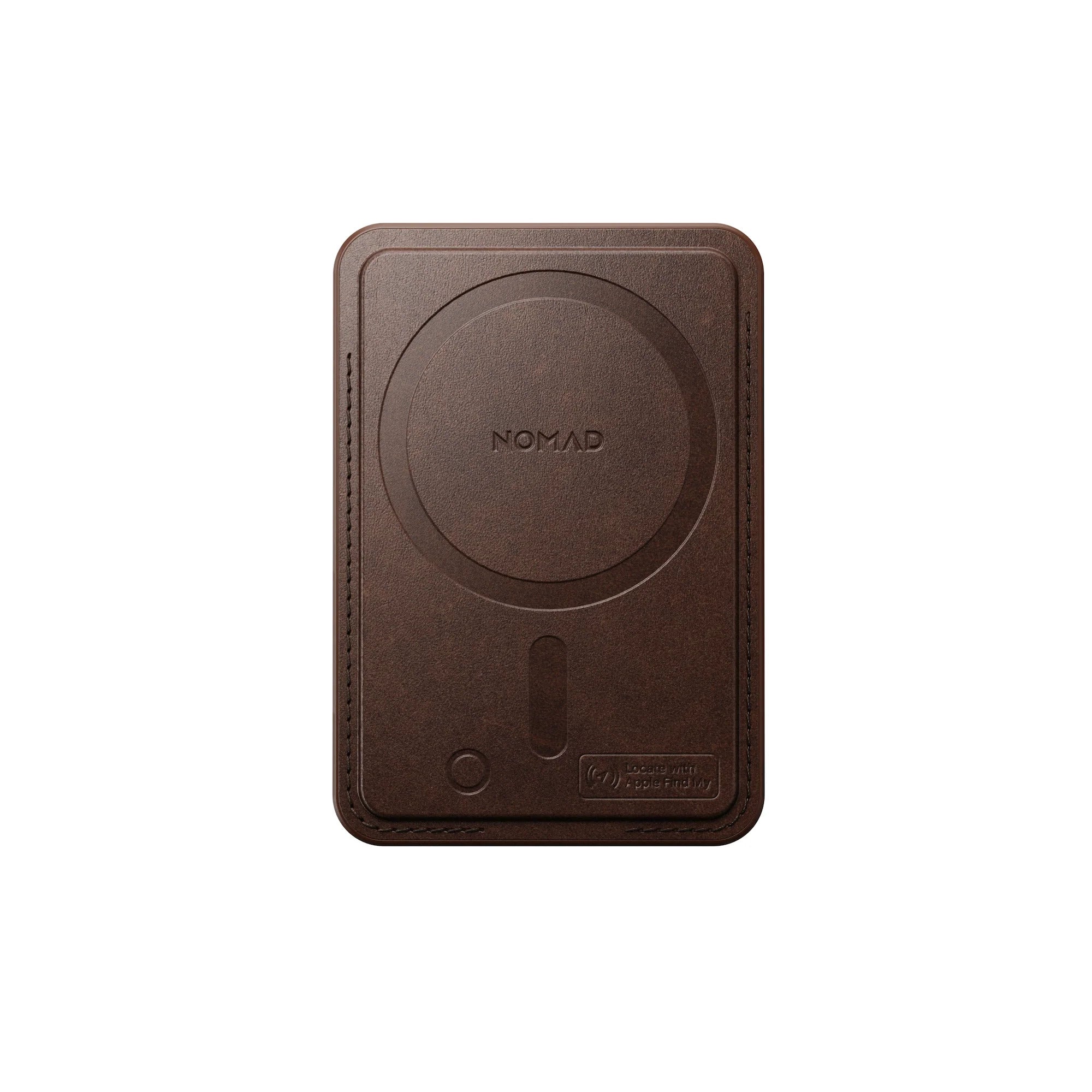 Nomad Leather Magsafe Wallet with Find My Tracking - Brown