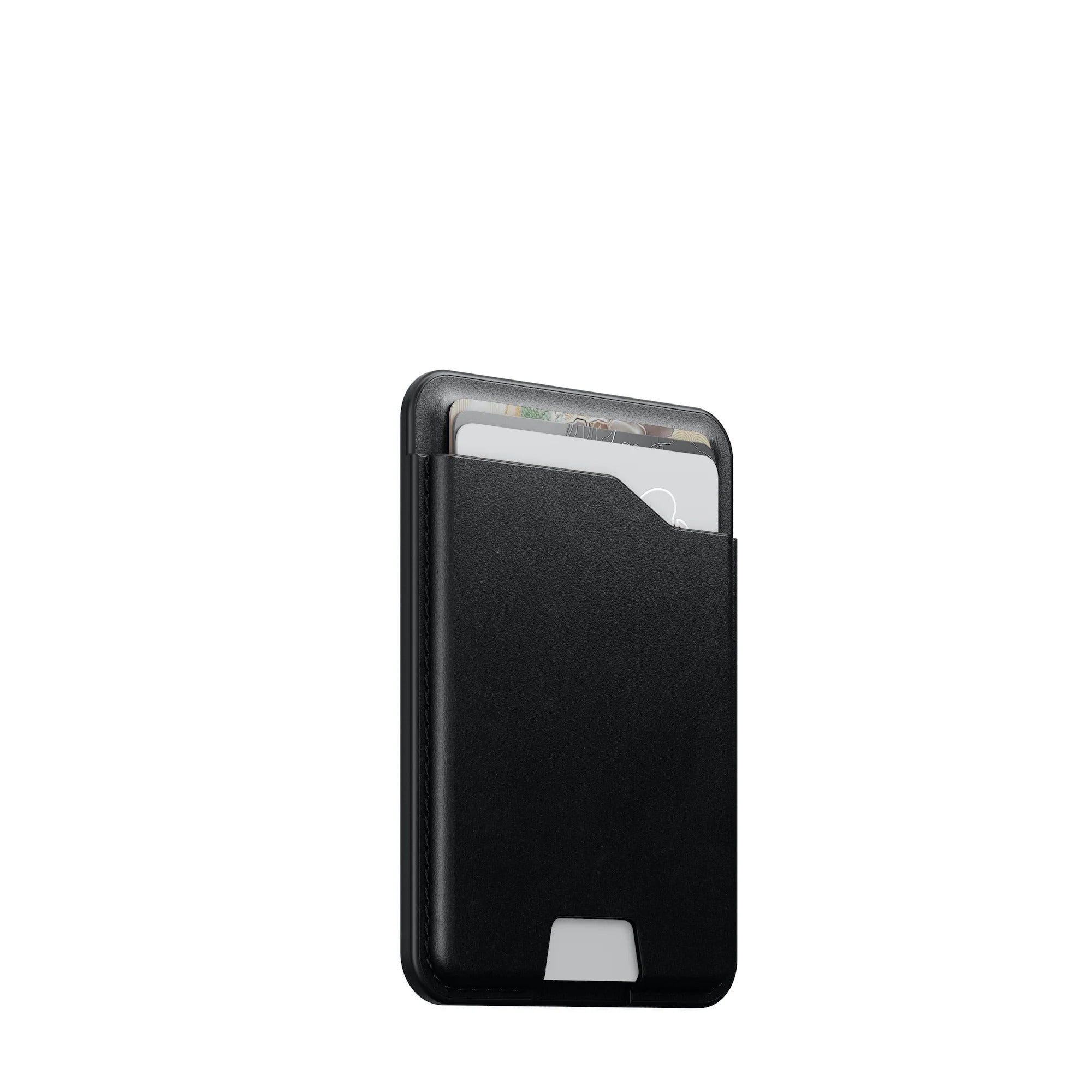 Nomad Leather Magsafe Wallet with Find My Tracking - Black
