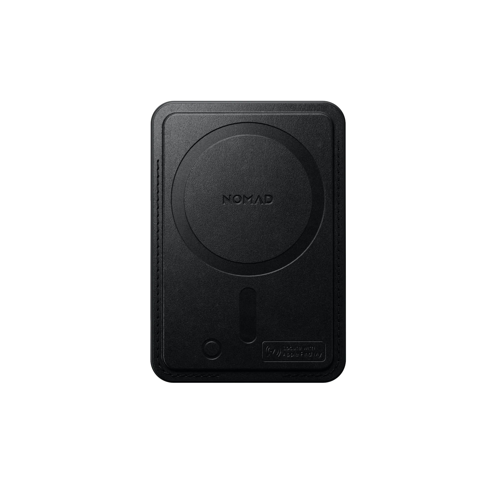 Nomad Leather Magsafe Wallet with Find My Tracking - Black