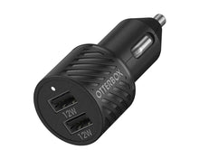 Load image into Gallery viewer, Otterbox Rugged Car Charger with 2 USB-A 12W 2.4 A - Black