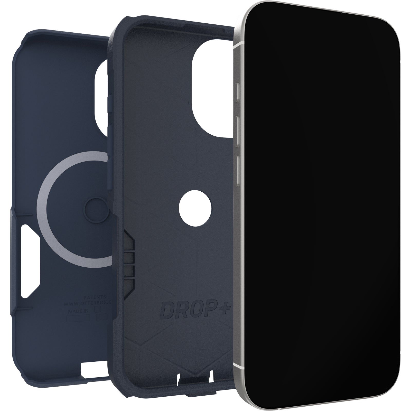 otterbox magsafe case for iphone 17 standard blue camera button