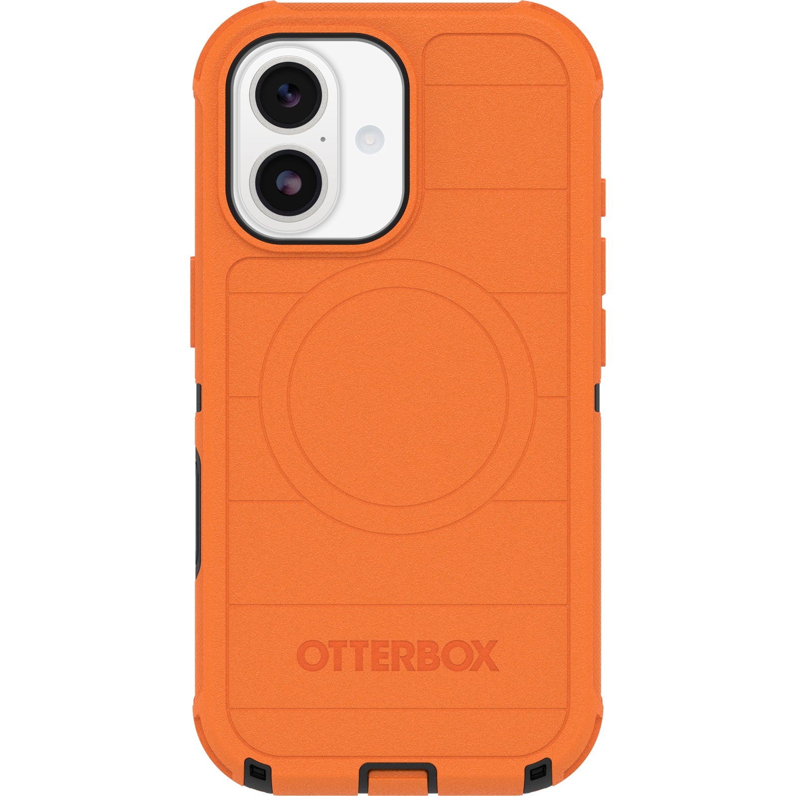 otterbox defender magsafe case for iphone 17 standard orange camera button