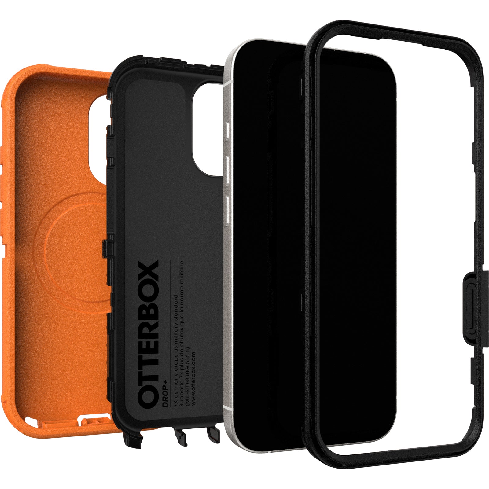otterbox defender magsafe case for iphone 17 standard orange lifestyle shot