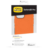 otterbox defender magsafe case for iphone 17 standard orange side profile