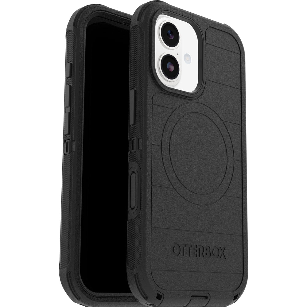 otterbox defender magsafe case for iphone 17 standard black front view