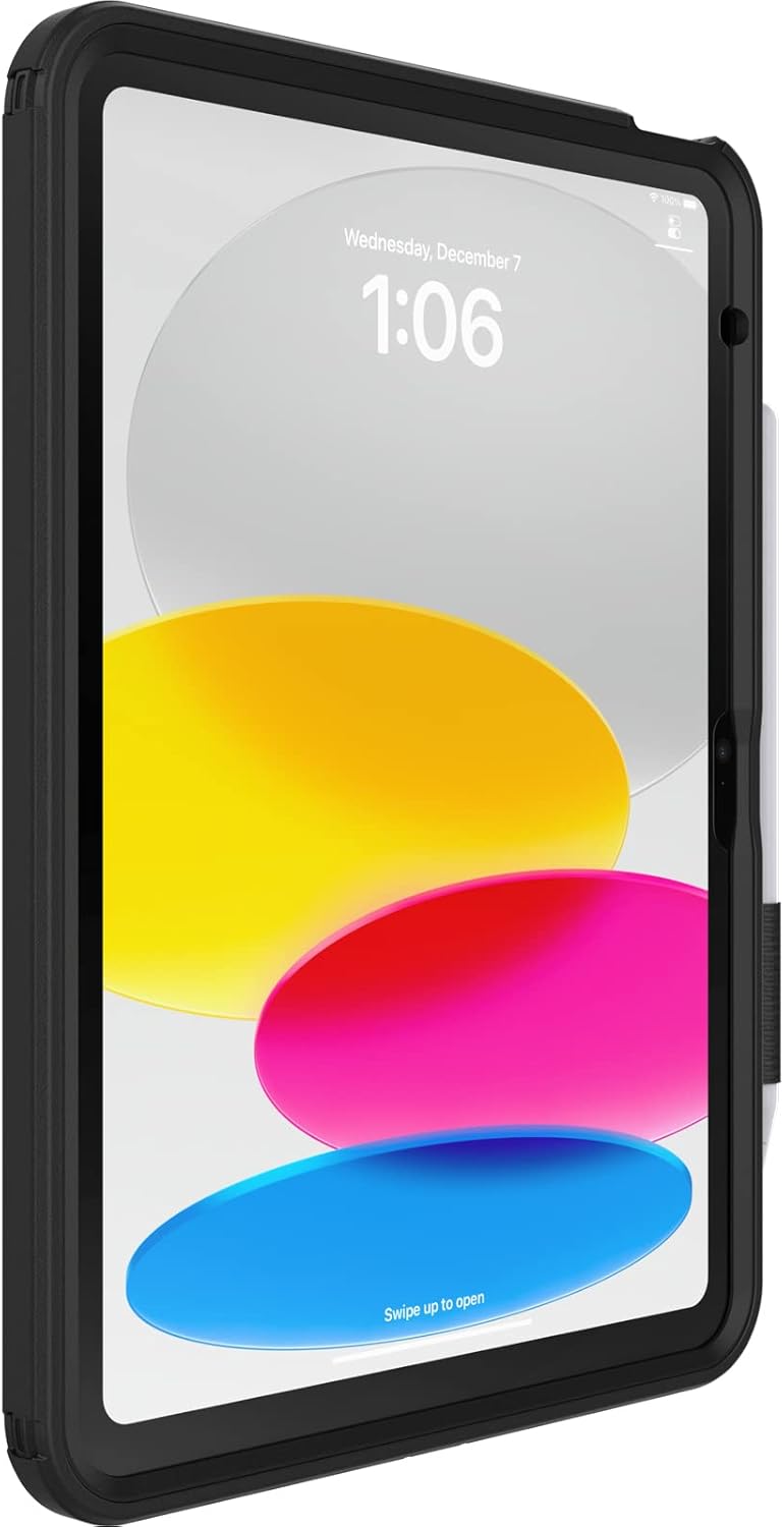 OtterBox Defender with Screen Protector, Kickstand, Asset Tagging for iPad 10th 11th A16 10.9" - Black (Pro-Pack)