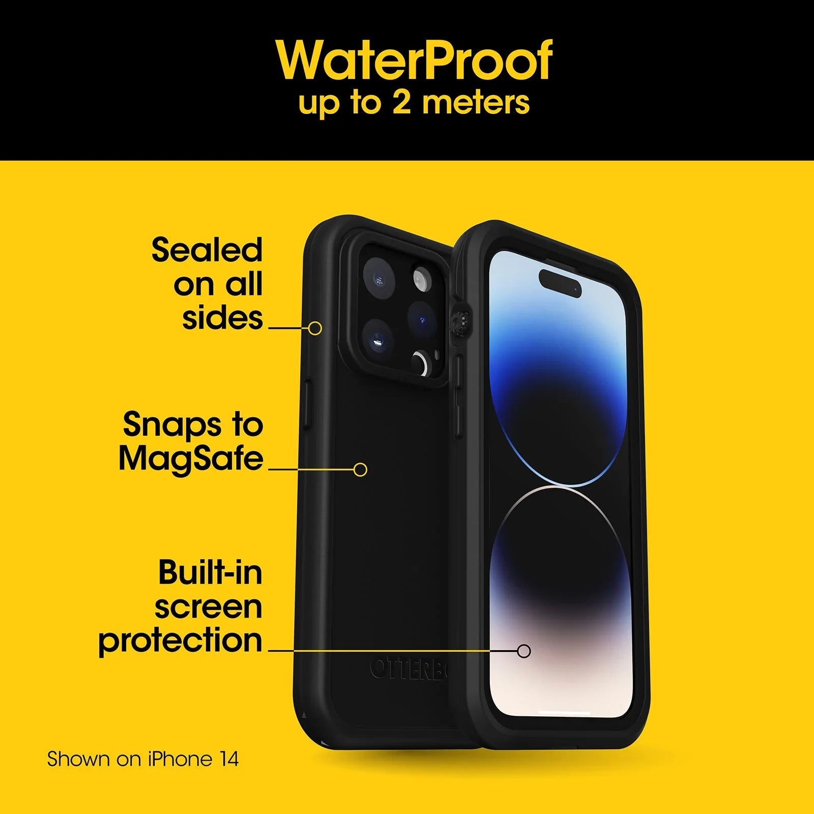 Otterbox (Lifeproof) FRE MagSafe Waterproof Case for iPhone 15 Plus - Pine Green