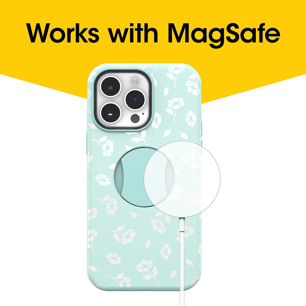 OtterGrip Symmetry Case with MagSafe iPhone 14 Pro max 6.7 inch Poppies Sea