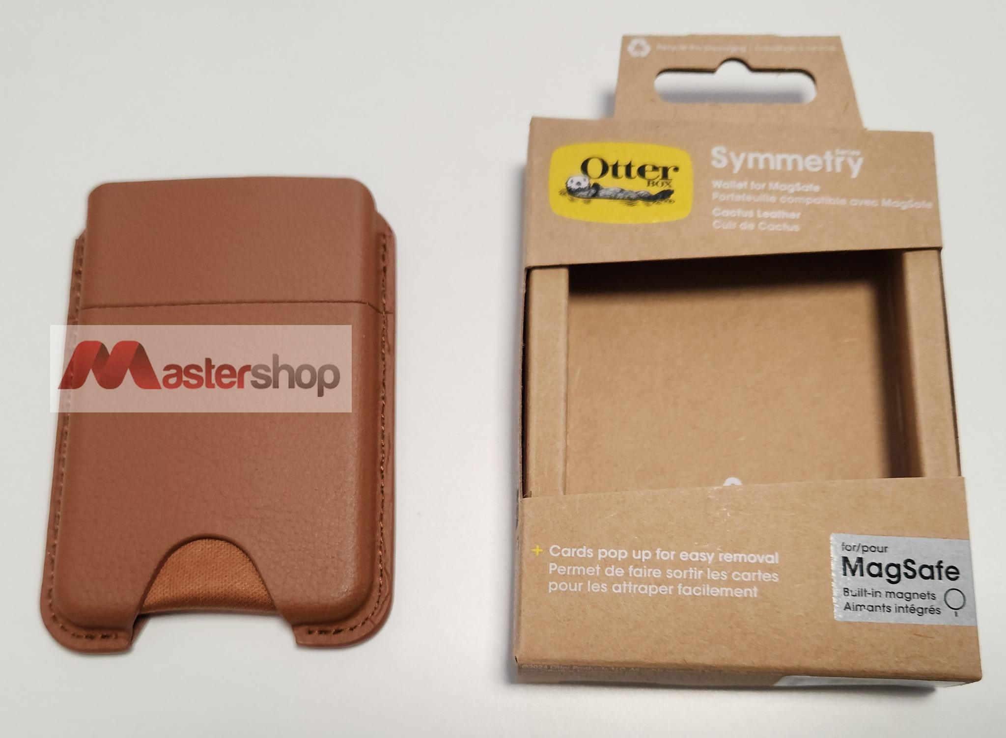 OtterBox Symmetry Magnetic Cactus Leather Wallet Attachment - Desert Saddle Brown