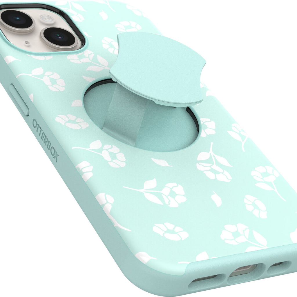 OtterGrip Symmetry Case with MagSafe iPhone 14 / 13 -  Poppies By The Sea Blue