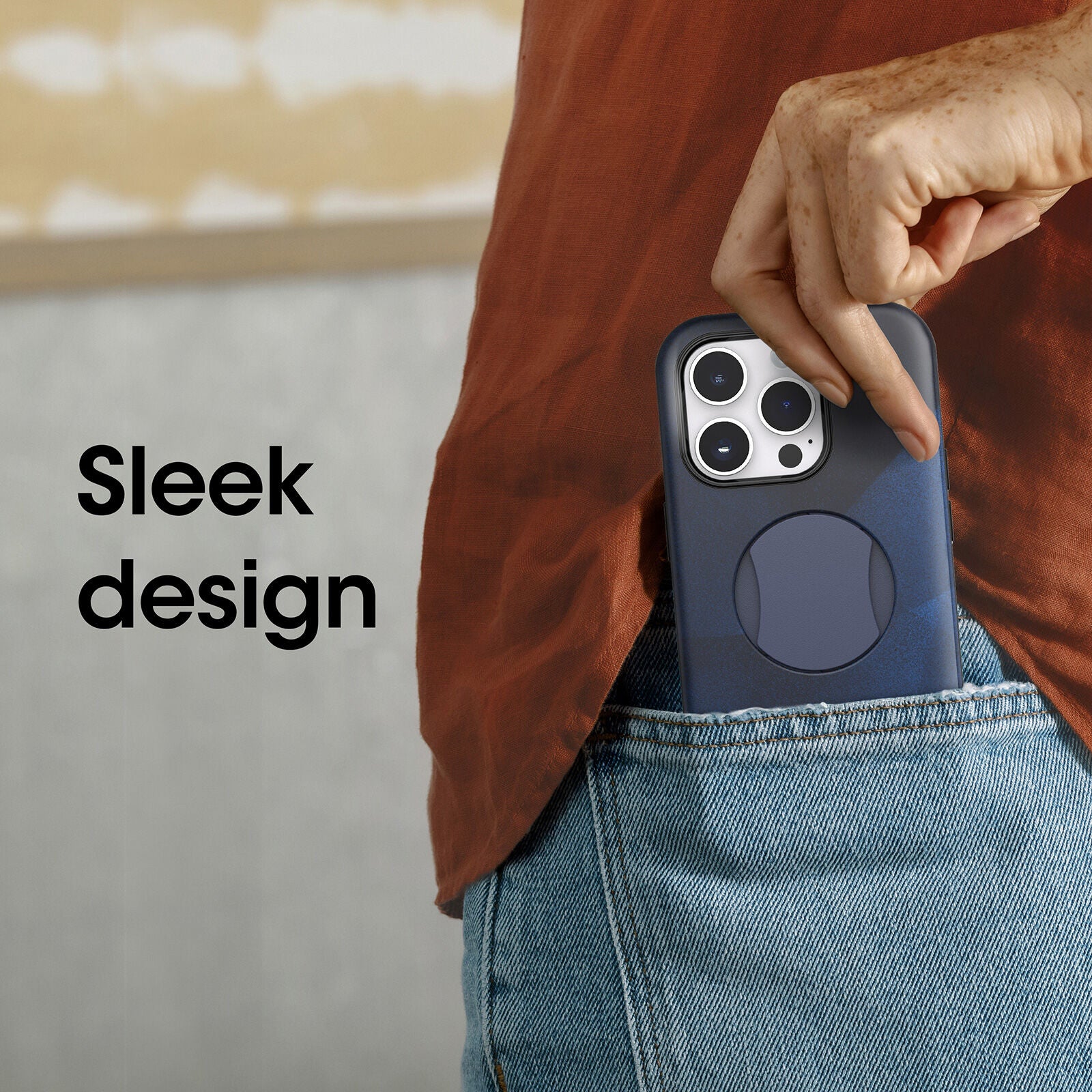 OtterGrip Symmetry Case with MagSafe iPhone 14 Pro 6.1 inch - Blue Storm