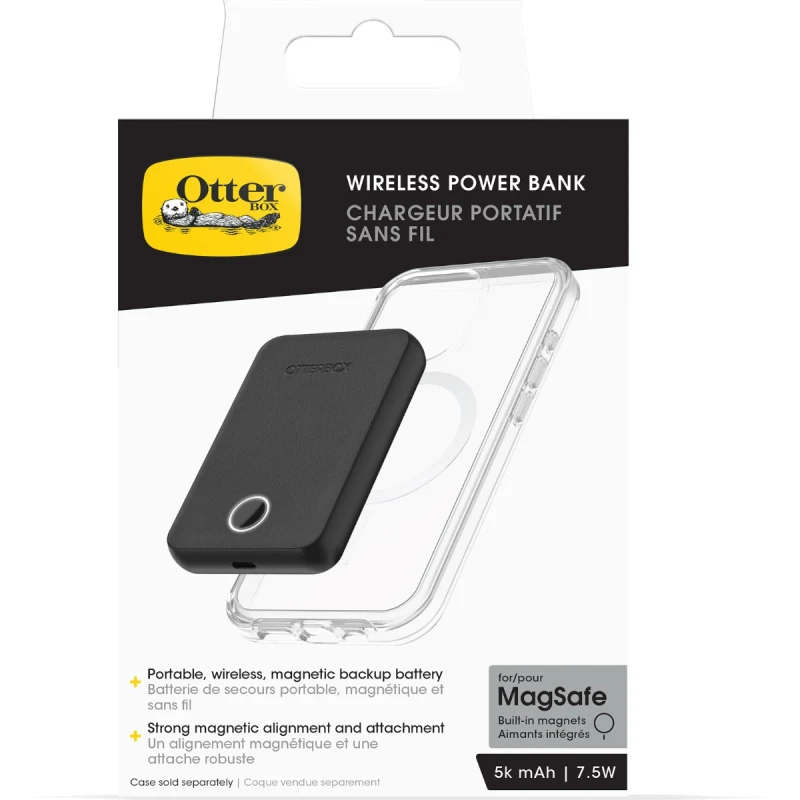 Packaged OtterBox Wireless Portable Power Bank Grey