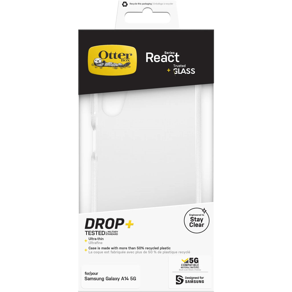 Otterbox React Protective Case & Trusted Glass Samsung A14 5G - Clear