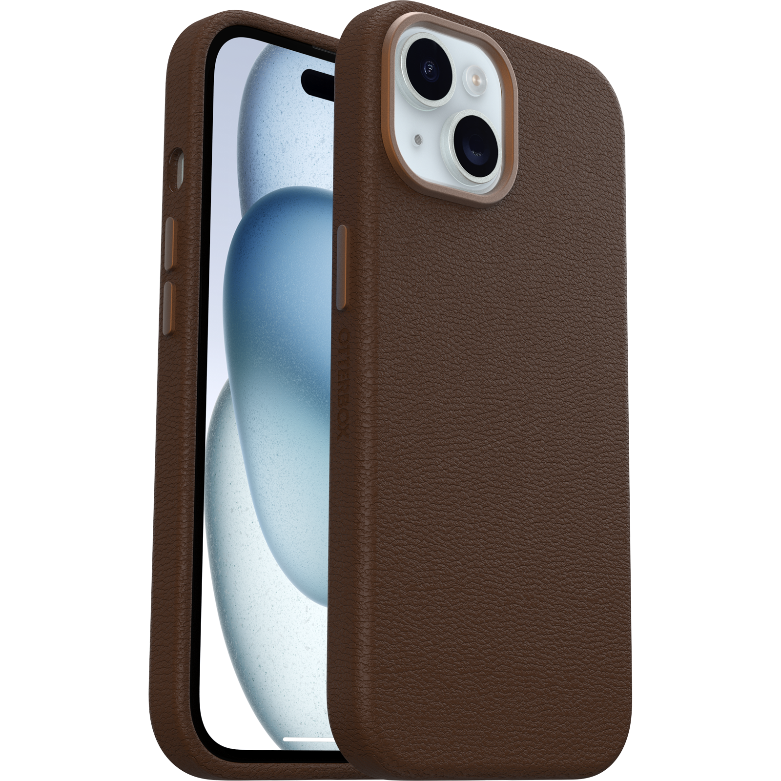 OtterBox Symmetry Cactus Leather MagSafe iPhone 15 / 14 / 13 Standard - Rich Adobe Brown