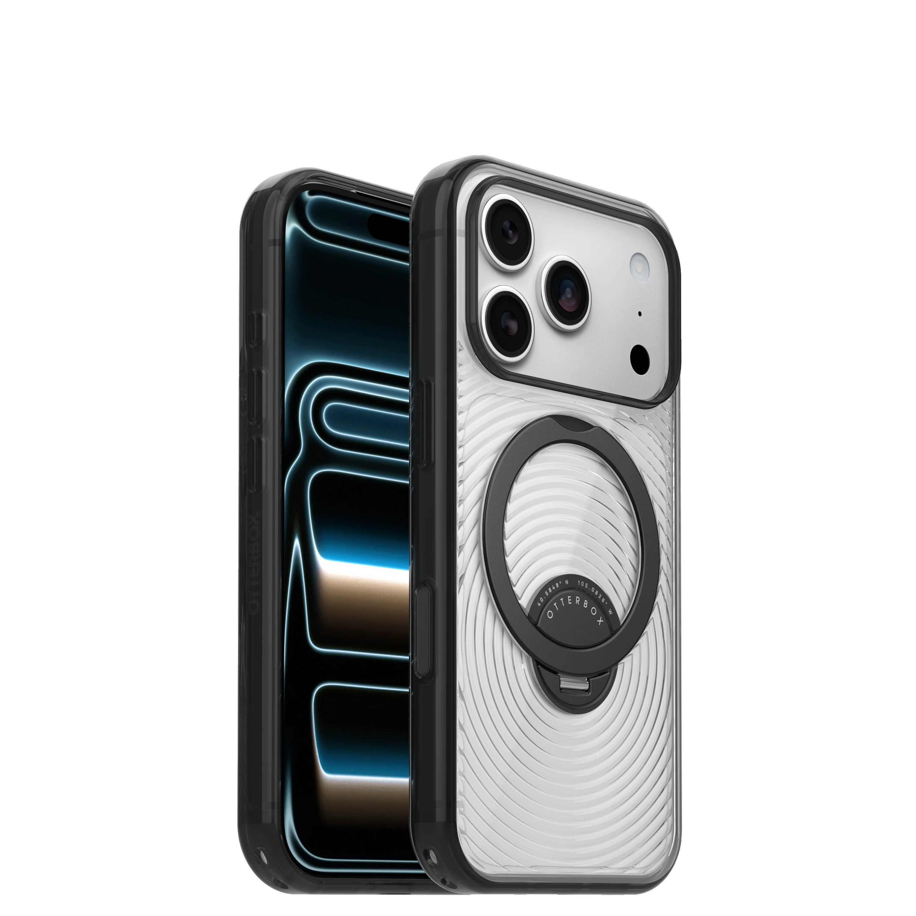 OtterBox Symmetry Stand Case for iPhone 18 Pro Max 6.9 - Umbra Clear Black