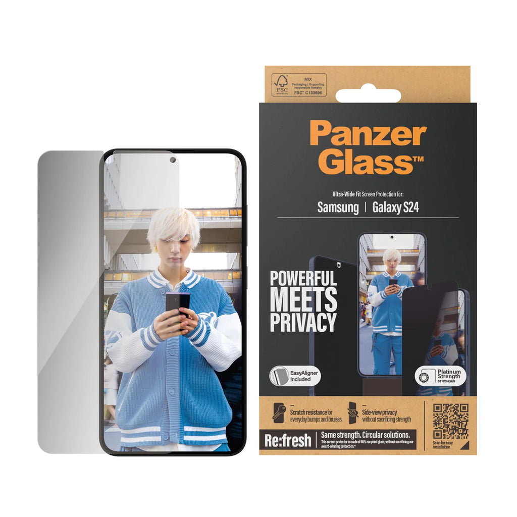 Panzer Glass Ultra Wide Privacy Screen Protector S24 Standard 6.2 inch - Tinted