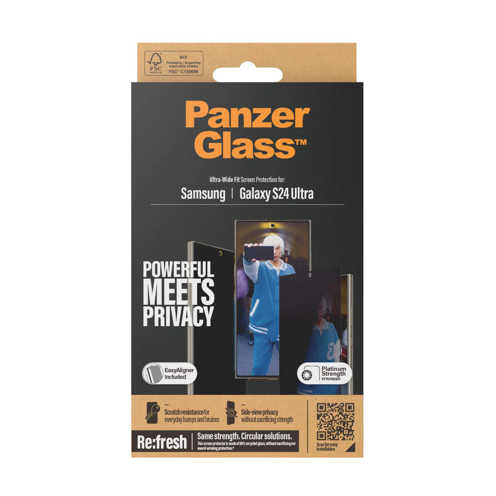 Panzer Glass Ultra Wide Privacy Screen Protector S24 Ultra 6.8 inch - Tinted
