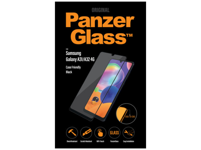 Panzerglass Tempered Glass Screen Guard for A31 & A32 4G - Clear black