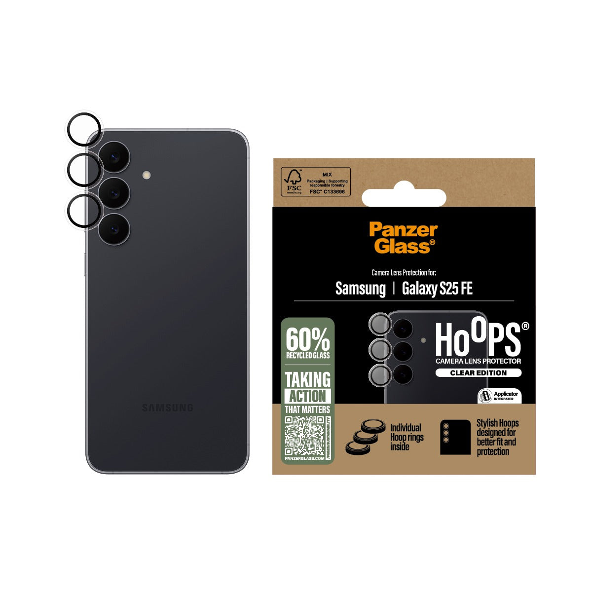 PanzerGlass Hoops Camera Lens Protector Samsung Galaxy S25 FE