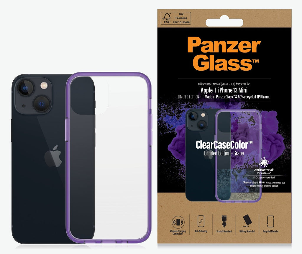 PanzerGlass Clear Case Apple iPhone 13 Mini - Grape Purple