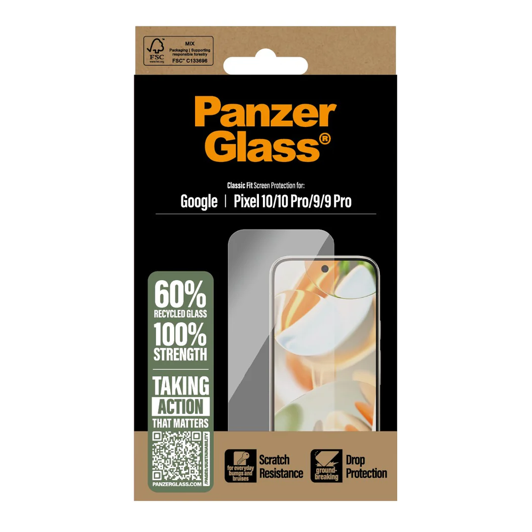 PanzerGlass Classic Fit Screen Protector Google Pixel 10 / 10 Pro / 9 / 9 Pro