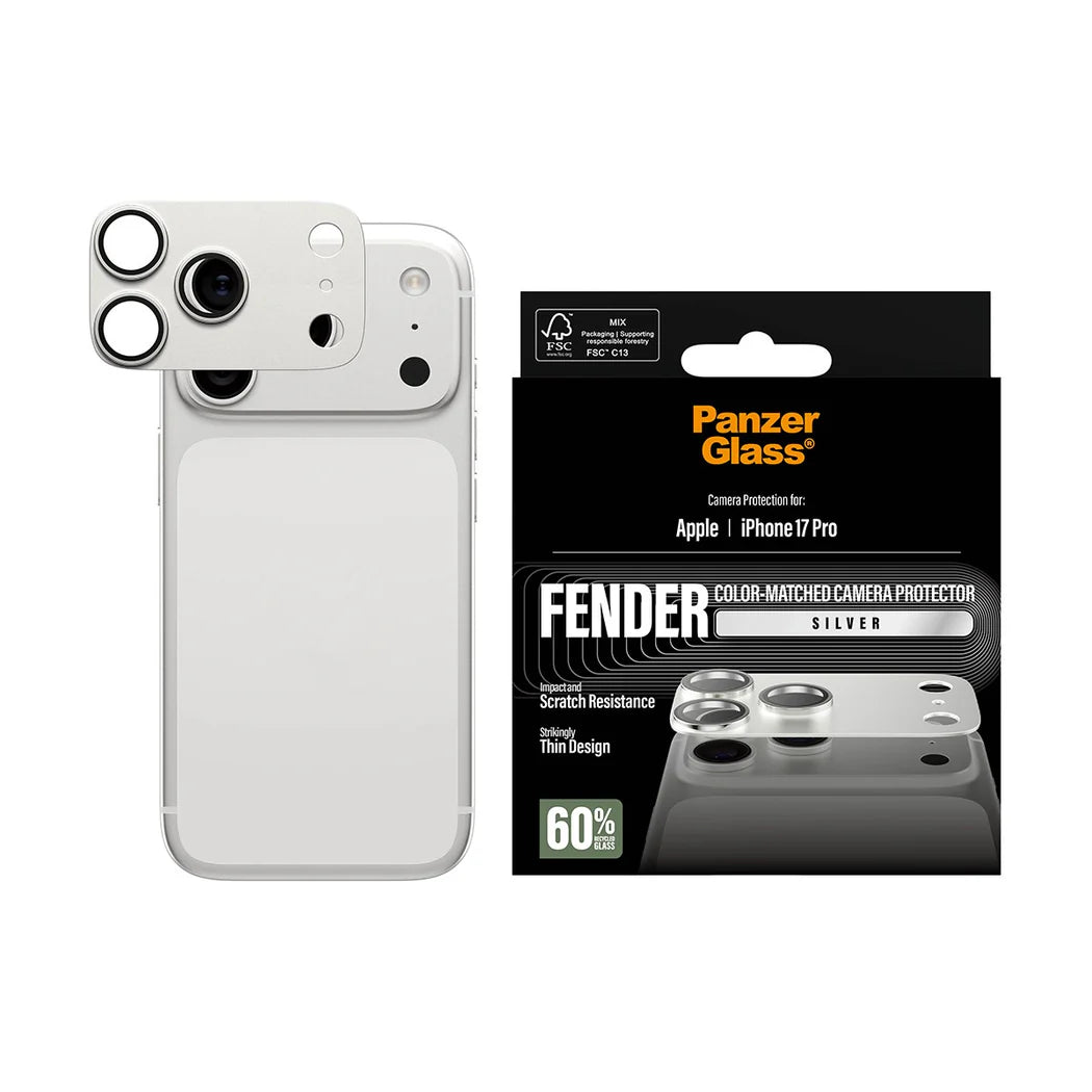 PanzerGlass® Fender Camera Protector for iPhone 17 Pro – Silver