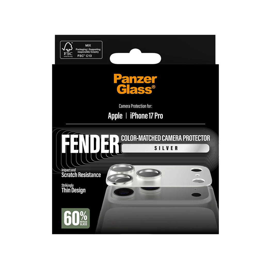 PanzerGlass® Fender Camera Protector for iPhone 17 Pro – Silver