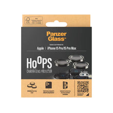Load image into Gallery viewer, PanzerGlass Hoops iPhone Camera Lens Protector for iPhone 15 Pro and 15 Pro Max - Black