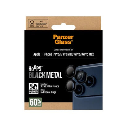 PanzerGlass Hoops® Lens Protector – iPhone 17 Pro / 17 Pro Max / 16 Pro / 16 Pro Max – Black