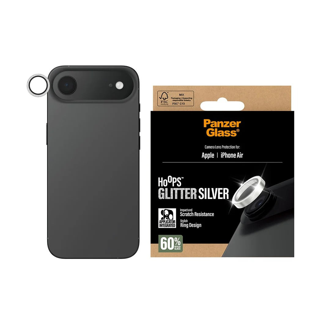 PanzerGlass Hoops® Lens Protector – iPhone 17 Air – Glitter Silver
