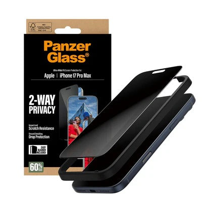 PanzerGlass Ultra Wide Fit Privacy Screen Protector iPhone 17 Pro Max