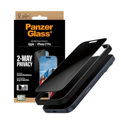 PanzerGlass Ultra Wide Fit Privacy Screen Protector iPhone 17 Pro