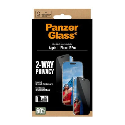 PanzerGlass Ultra Wide Fit Privacy Screen Protector iPhone 17 Pro