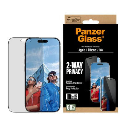 PanzerGlass Ultra Wide Fit Privacy Screen Protector iPhone 17 Pro