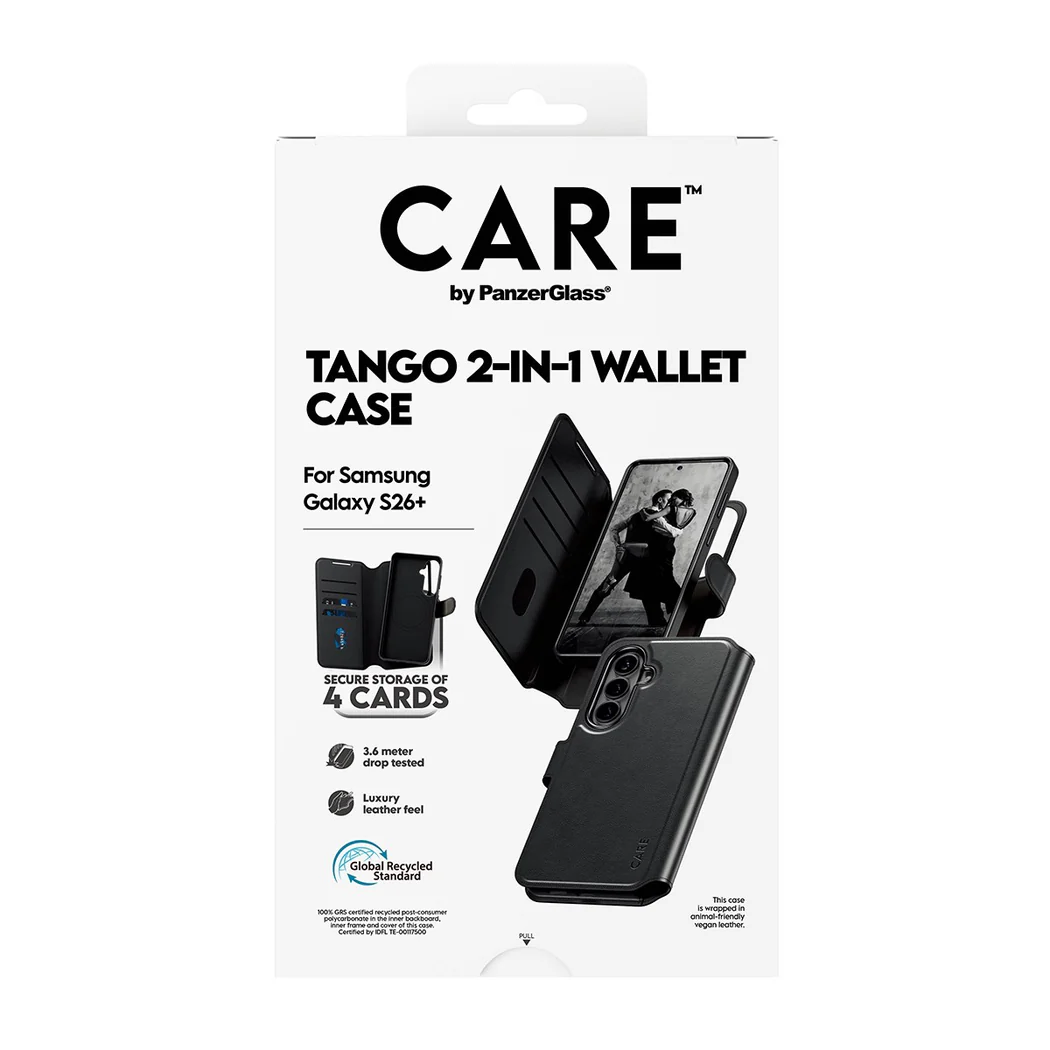 Panzer Care Tango 2 in 1 Magnets Wallet Case for Samsung Galaxy S26+ Black