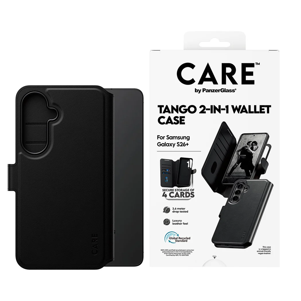 Panzer Care Tango 2 in 1 Magnets Wallet Case for Samsung Galaxy S26+ Black