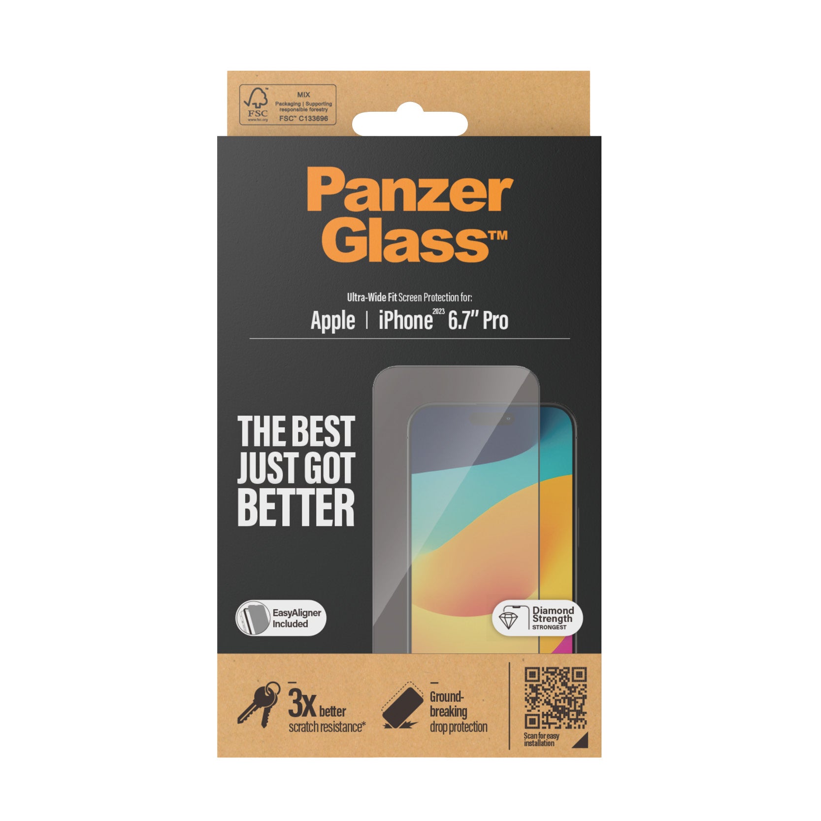 PanzerGlass Screen Guard Ultra Wide iPhone 15 Pro Max 6.7 - Clear